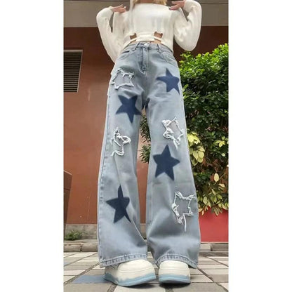 Y2K Uni Baggy Jeans for Women – Retro 2000s Casual Chic