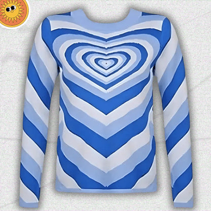 Y2K Uni Heart Sweater – Sweet Vintage 2000s Style